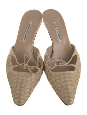 Manolo Blahnik Leather Mules