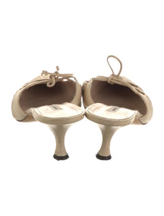 Manolo Blahnik Leather Mules