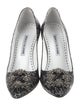 Manolo Blahnik Leather Printed Pumps