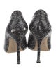 Manolo Blahnik Leather Printed Pumps