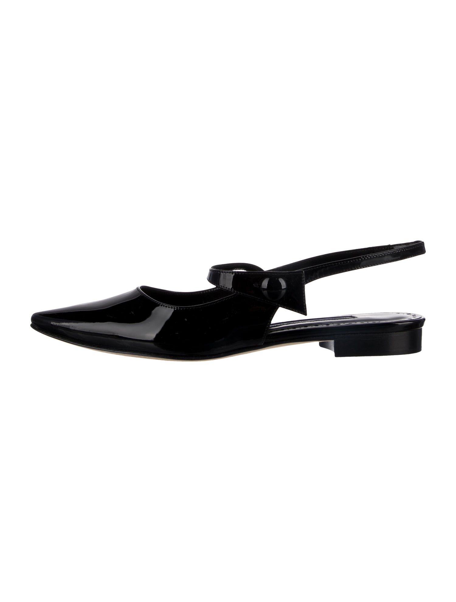 Manolo Blahnik Patent Leather Slingback Flats
