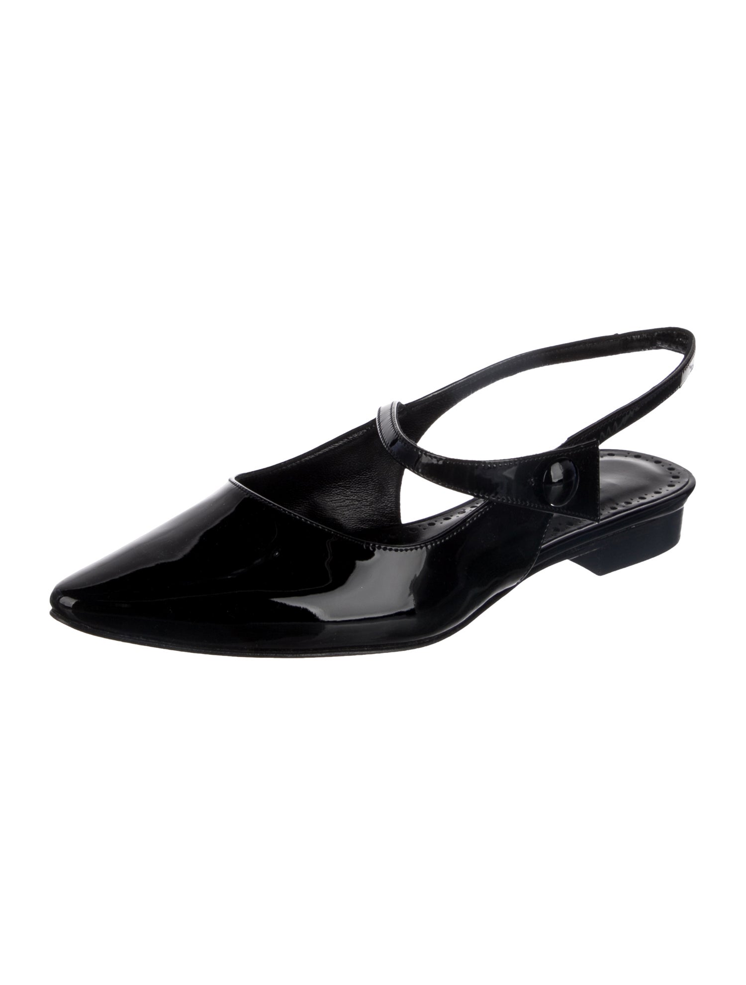 Manolo Blahnik Patent Leather Slingback Flats