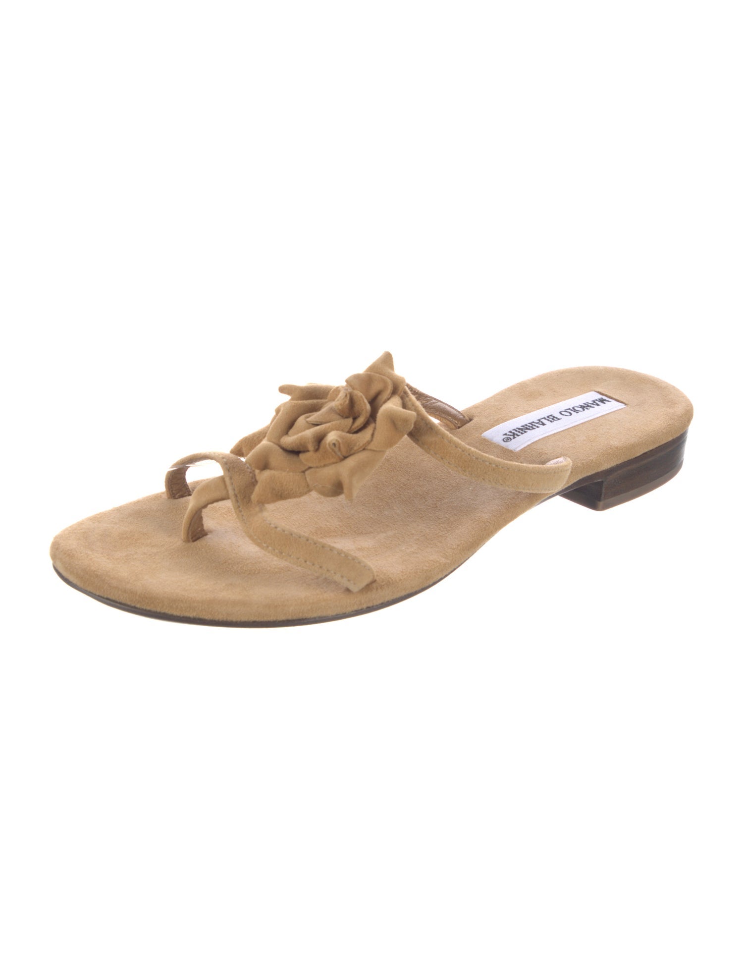 Manolo Blahnik Suede Slides