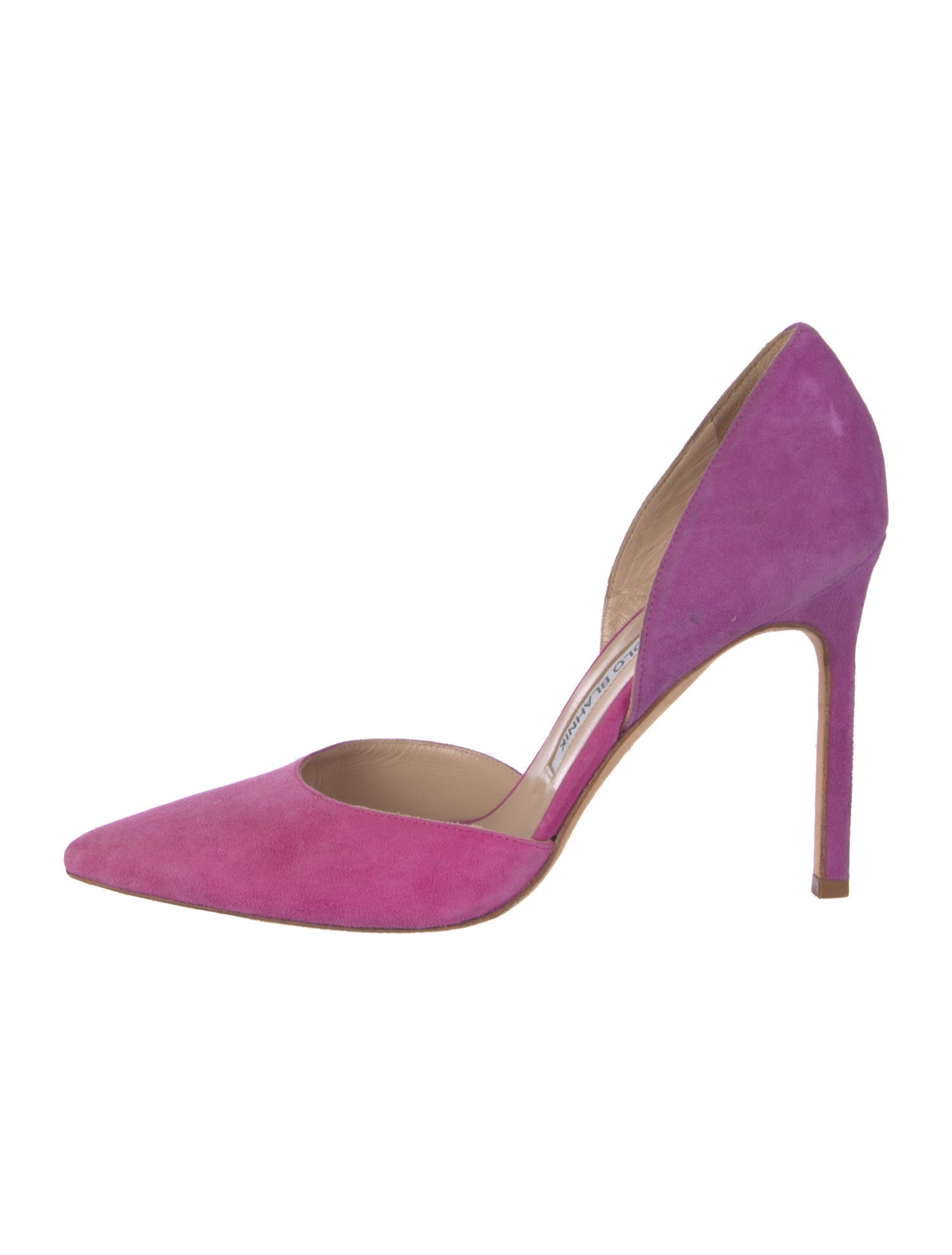 Manolo Blahnik Suede D'Orsay Pumps