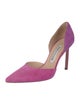 Manolo Blahnik Suede D'Orsay Pumps