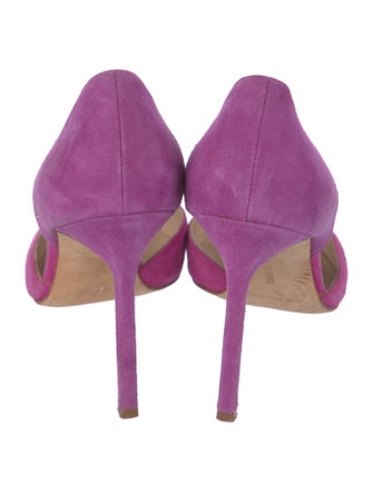 Manolo Blahnik Suede D'Orsay Pumps