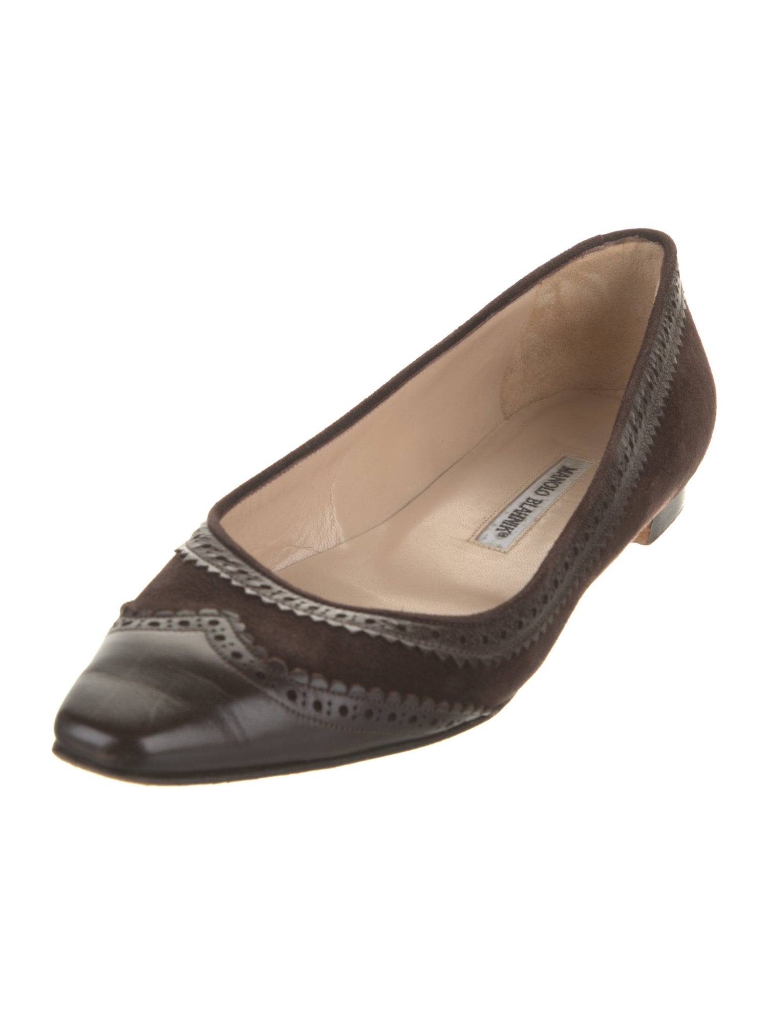 Manolo Blahnik Suede Ballet Flats