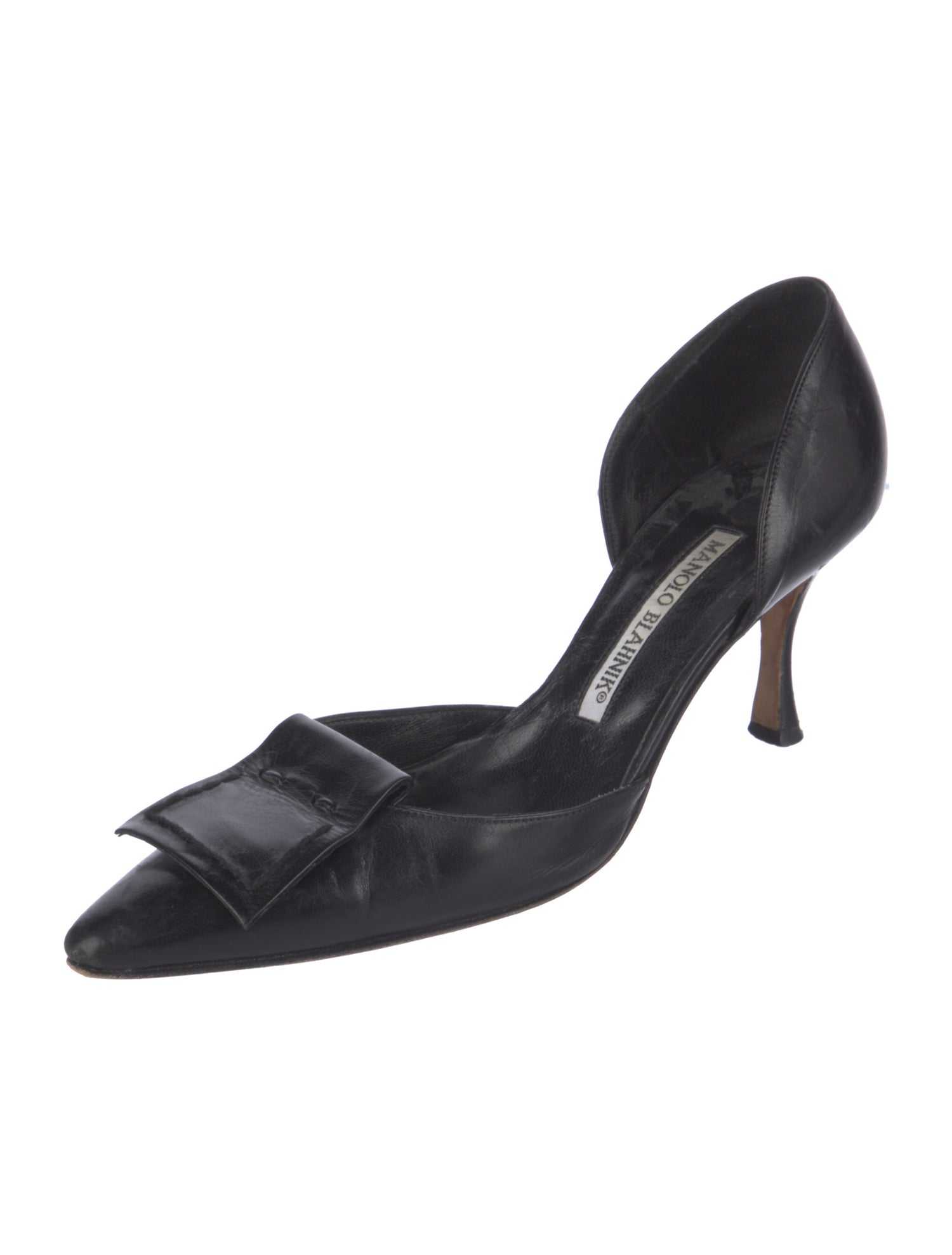 Manolo Blahnik Leather D'Orsay Pumps