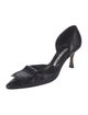 Manolo Blahnik Leather D'Orsay Pumps