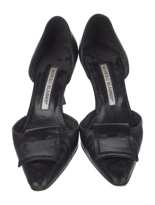 Manolo Blahnik Leather D'Orsay Pumps