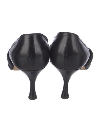 Manolo Blahnik Leather D'Orsay Pumps