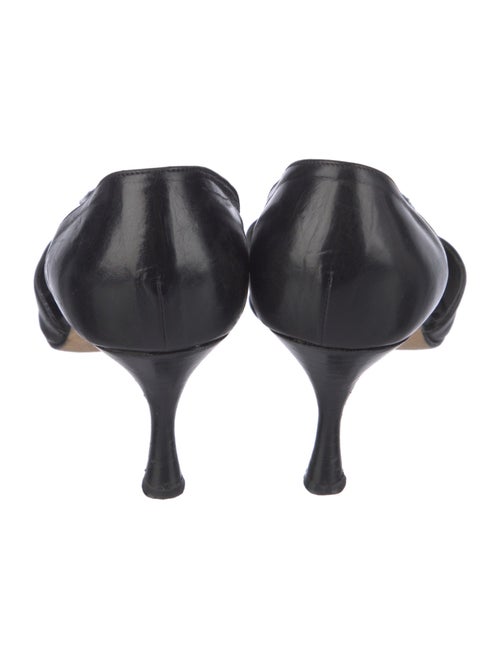 Manolo Blahnik Leather D'Orsay Pumps