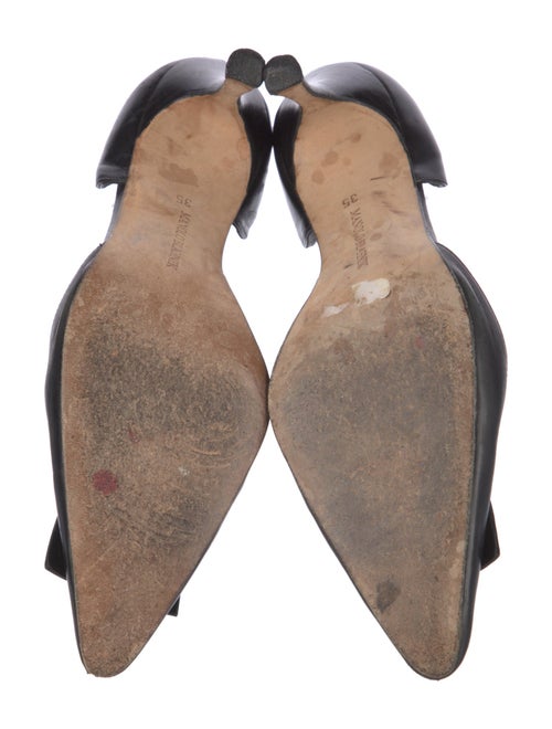 Manolo Blahnik Leather D'Orsay Pumps
