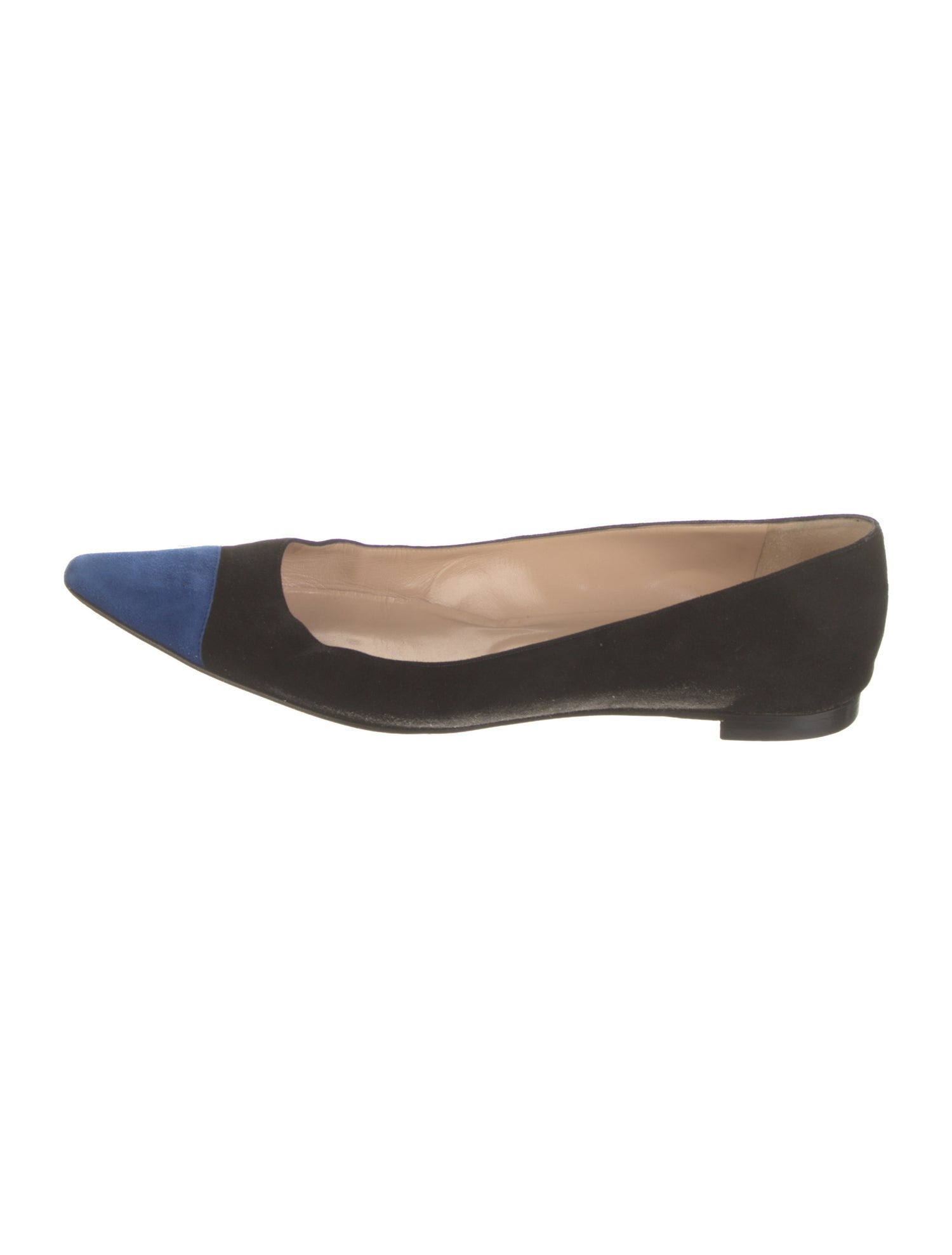 Manolo Blahnik Suede Colorblock Pattern Flats