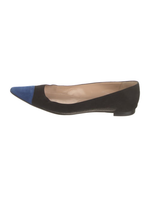 Manolo Blahnik Suede Colorblock Pattern Flats
