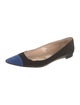 Manolo Blahnik Suede Colorblock Pattern Flats