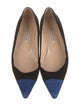 Manolo Blahnik Suede Colorblock Pattern Flats