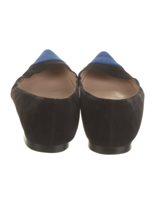 Manolo Blahnik Suede Colorblock Pattern Flats