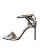 Manolo Blahnik Snakeskin Animal Print Sandals