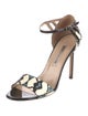 Manolo Blahnik Snakeskin Animal Print Sandals