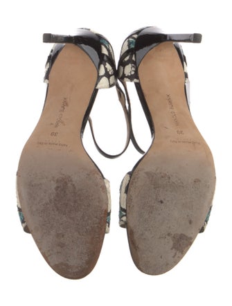 Manolo Blahnik Snakeskin Animal Print Sandals