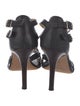 Manolo Blahnik Leather Cutout Accent Sandals