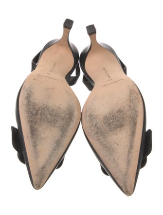 Manolo Blahnik Leather Slingback Pumps