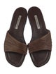 Manolo Blahnik Leather Slides