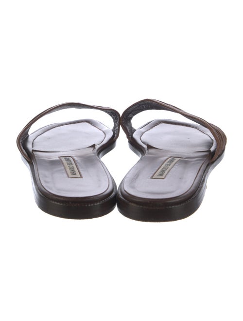 Manolo Blahnik Leather Slides