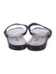 Manolo Blahnik Leather Slides