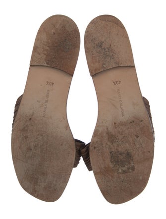 Manolo Blahnik Leather Slides