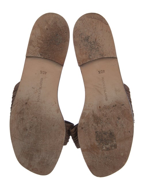 Manolo Blahnik Leather Slides