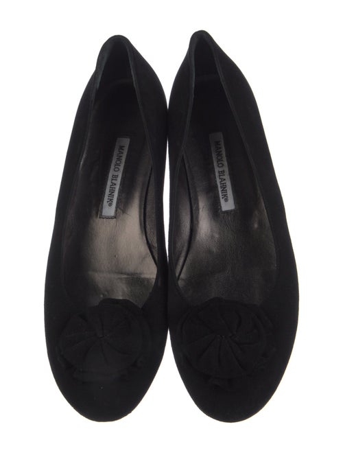 Manolo Blahnik Suede Ballet Flats