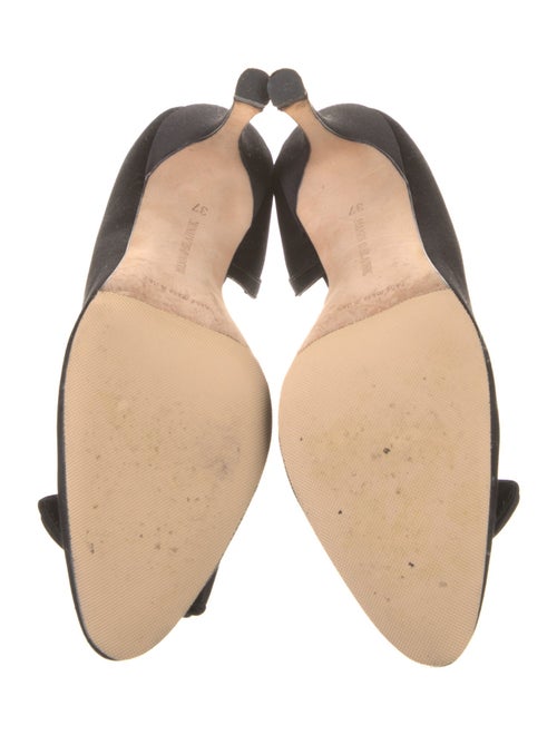 Manolo Blahnik Satin Bow Accents D'Orsay Pumps