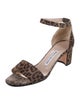 Manolo Blahnik Suede Animal Print Sandals