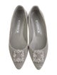 Manolo Blahnik Velvet Crystal Embellishments Flats