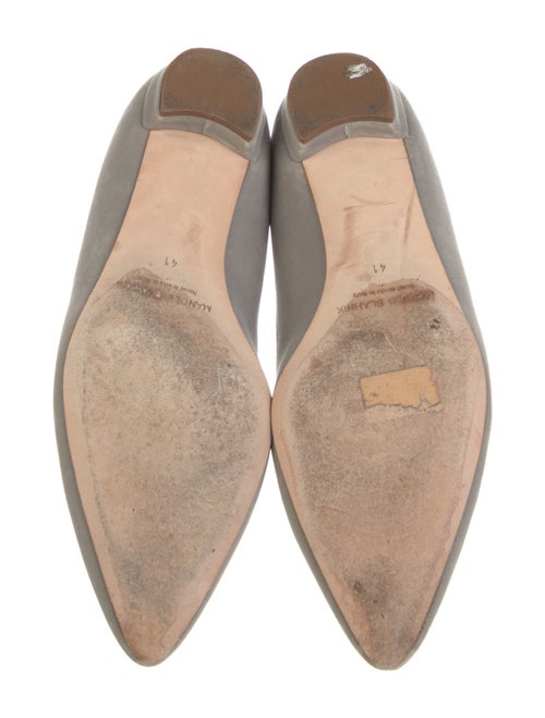 Manolo Blahnik Velvet Crystal Embellishments Flats