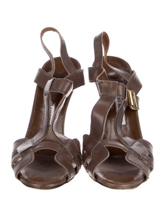 Manolo Blahnik Leather T-Strap Pumps