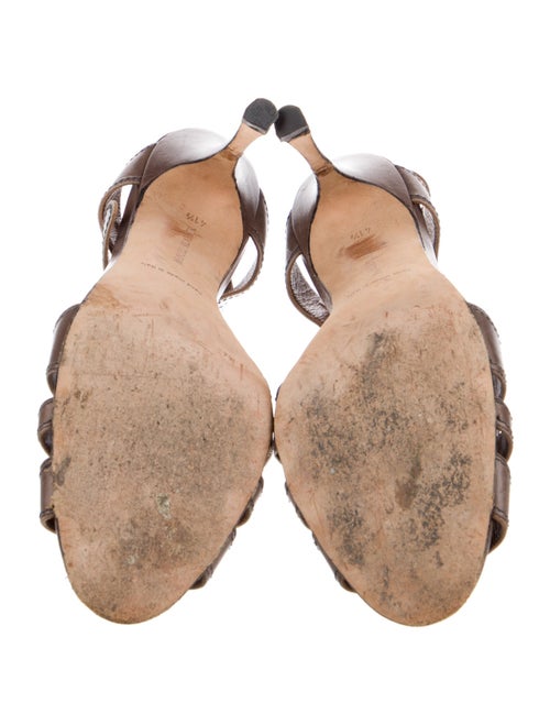 Manolo Blahnik Leather T-Strap Pumps