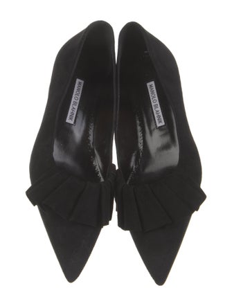 Manolo Blahnik Suede Flats