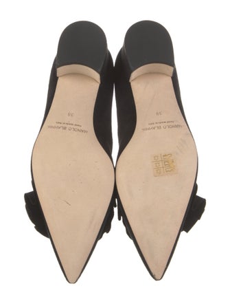 Manolo Blahnik Suede Flats