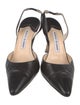 Manolo Blahnik Leather Slingback Pumps