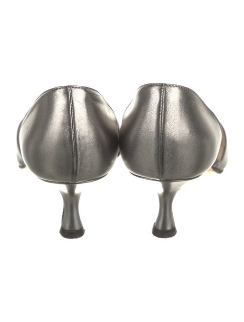 Manolo Blahnik Leather Cutout Accent D'Orsay Pumps