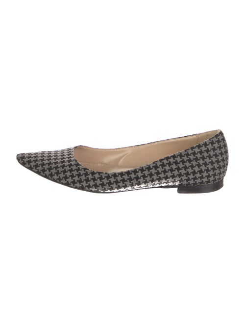 Manolo Blahnik Houndstooth Print Flats