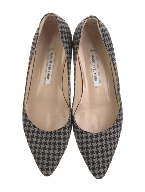 Manolo Blahnik Houndstooth Print Flats