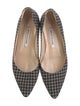 Manolo Blahnik Houndstooth Print Flats