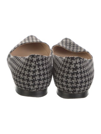 Manolo Blahnik Houndstooth Print Flats
