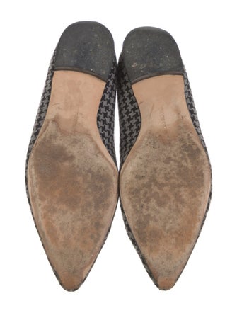 Manolo Blahnik Houndstooth Print Flats