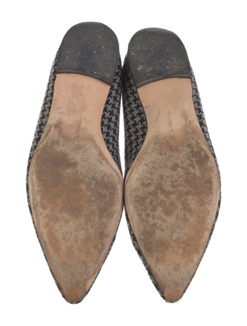 Manolo Blahnik Houndstooth Print Flats