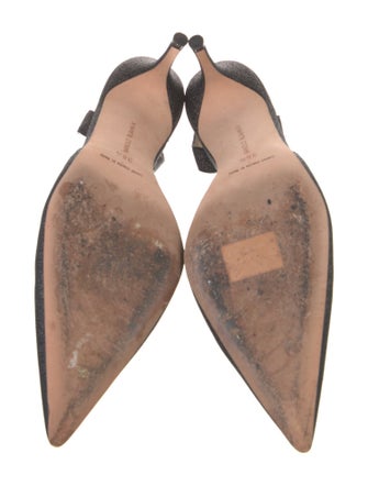 Manolo Blahnik Glitter Glitter Accents Slingback Pumps